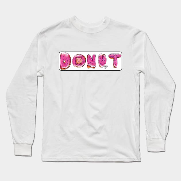 Donut Kitty! Donut Cat! Long Sleeve T-Shirt by Chonk+Marcie